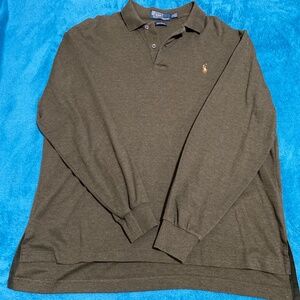 Polo Ralph Lauren Polo Shirt Mens L Long Sleeve Pima Interlock